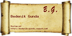 Bedenik Gunda névjegykártya